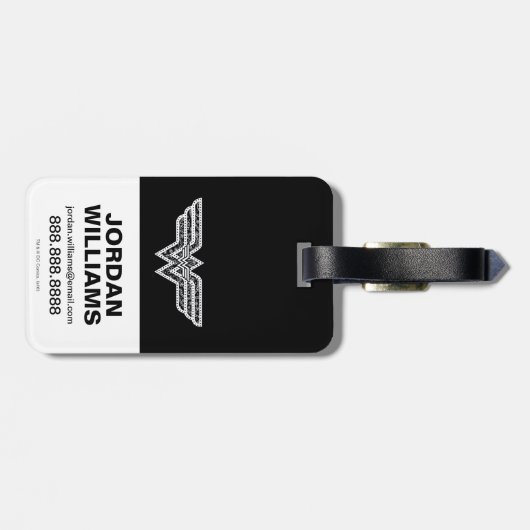 Wonder Woman Paisley Logo Gepäckanhänger (Rückseite horizontal)