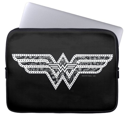 Wonder Woman Paisley Logo Laptopschutzhülle (Vorderseite)