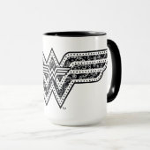 Wonder Woman Paisley Logo Tasse (VorderseiteRechts)