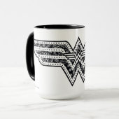 Wonder Woman Paisley Logo Tasse (Vorderseite Links)