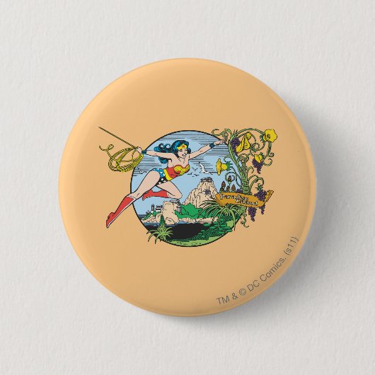 Wonder Woman Paradise Island Button (Vorderseite)