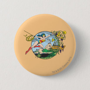 Wonder Woman Paradise Island Button