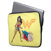 Wonder Woman & PB Laptopschutzhülle (Vorderseite Links)