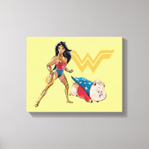 Wonder Woman & PB Leinwanddruck