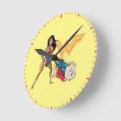 Wonder Woman & PB Runde Wanduhr (Winkel)