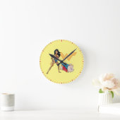Wonder Woman & PB Runde Wanduhr (Zuhause)