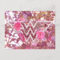 Wonder Woman Pink Camellia Flowers Logo
