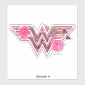 Wonder Woman Pink Camellier Blume Logo Aufkleber (Blatt)