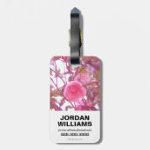 Wonder Woman Pink Camellier Blume Logo Gepäckanhänger (Rückseite vertikal)