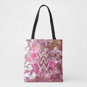 Wonder Woman Pink Camellier Blume Logo Tasche