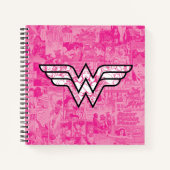 Wonder Woman Pink Comic Book Collage Logo Notizblock (Vorderseite)