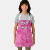 Wonder Woman Pink Comic Book Collage Logo Schürze (Insitu)