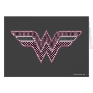 Wonder Woman Pink und Black Schachbrett Mesh Logo
