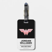 Wonder Woman Pink und Orange Mesh Logo Gepäckanhänger (Rückseite vertikal)