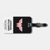 Wonder Woman Pink und Orange Mesh Logo Gepäckanhänger (Rückseite horizontal)