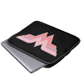 Wonder Woman Pink und Orange Mesh Logo Laptopschutzhülle (Vorne Knopf)