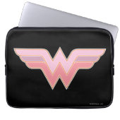 Wonder Woman Pink und Orange Mesh Logo Laptopschutzhülle (Vorderseite)