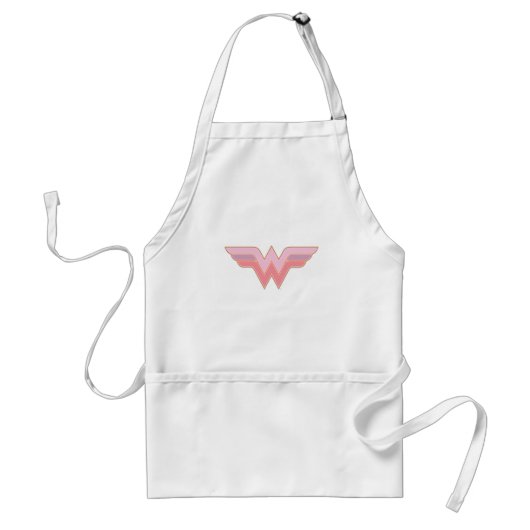 Wonder Woman Pink und Orange Mesh Logo Schürze (Vorne)