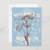 Wonder Woman Pow Postkarte (Vorne/Hinten)