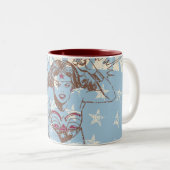 Wonder Woman Pow Zweifarbige Tasse (VorderseiteRechts)