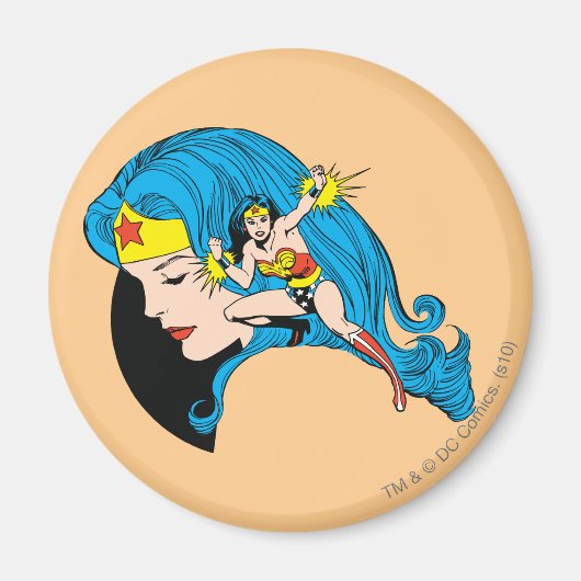 Wonder Woman Profil Hintergrund Magnet (Vorne)