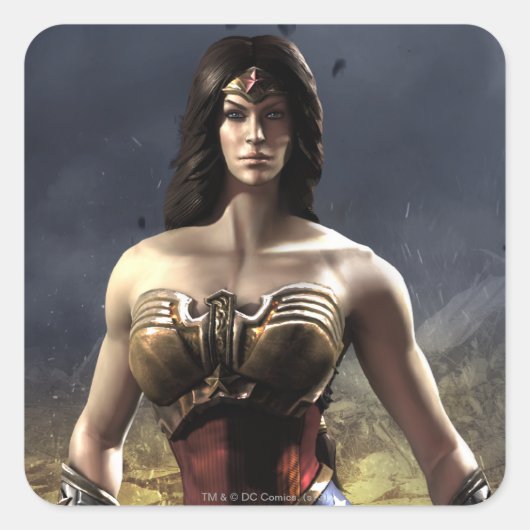 Wonder Woman Quadratischer Aufkleber (Vorderseite)