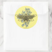 Wonder Woman Queen Bee Logo Runder Aufkleber (Tasche)