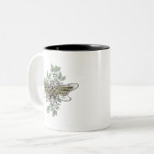 Wonder Woman Queen Bee Logo Zweifarbige Tasse (Vorderseite Links)