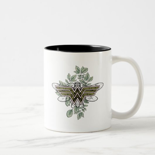 Wonder Woman Queen Bee Logo Zweifarbige Tasse (Rechts)