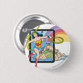 Wonder Woman Rainbow Button (Vorne & Hinten)