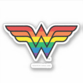 Wonder Woman Rainbow Logo Aufkleber (Vorderseite)