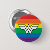 Wonder Woman Rainbow Logo Button (Vorne & Hinten)