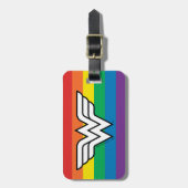 Wonder Woman Rainbow Logo Gepäckanhänger (Vorderseite vertikal)