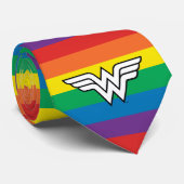 Wonder Woman Rainbow Logo Krawatte (Gerollt)