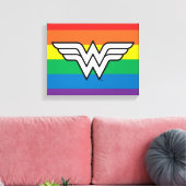 Wonder Woman Rainbow Logo Leinwanddruck (Insitu (Wohnzimmer))