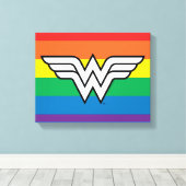 Wonder Woman Rainbow Logo Leinwanddruck (Insitu (Holzboden))