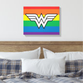 Wonder Woman Rainbow Logo Leinwanddruck (Insitu (Schlafzimmer))