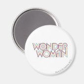 Wonder Woman Rainbow Logo Magnet (Vorderseite/Rückseite)