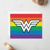Wonder Woman Rainbow Logo Mitteilungskarte (Vorderseite/Rückseite Beispiel)
