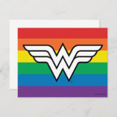 Wonder Woman Rainbow Logo Mitteilungskarte (Vorne/Hinten)