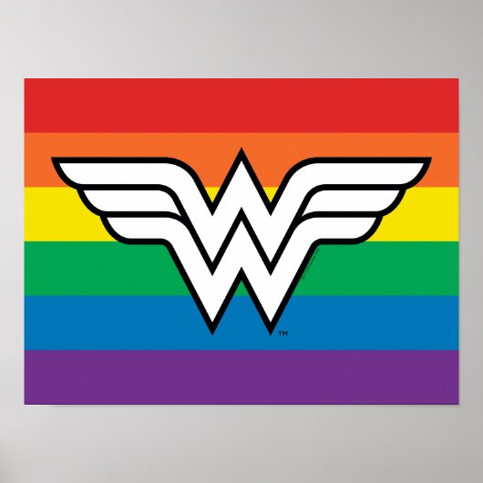 Wonder Woman Rainbow Logo Poster (Vorne)