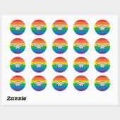 Wonder Woman Rainbow Logo Runder Aufkleber (Blatt)