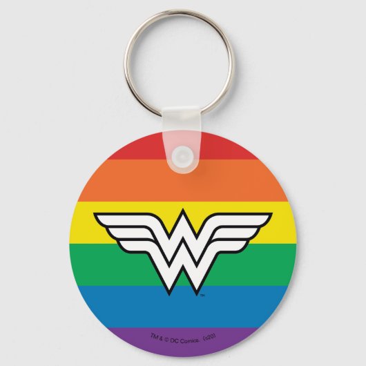 Wonder Woman Rainbow Logo Schlüsselanhänger (Vorderseite)
