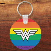 Wonder Woman Rainbow Logo Schlüsselanhänger (Vorderseite)