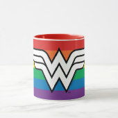 Wonder Woman Rainbow Logo Tasse (Zentrum)