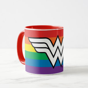 Wonder Woman Rainbow Logo Tasse