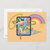 Wonder Woman Rainbow Postkarte (Vorne/Hinten)