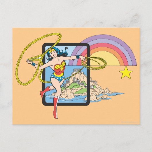 Wonder Woman Rainbow Postkarte (Vorderseite)