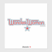 Wonder Woman Red and Blue Star Logo Aufkleber (Blatt)
