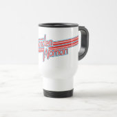 Wonder Woman Red and Blue Strip Logo Reisebecher (VorderseiteRechts)